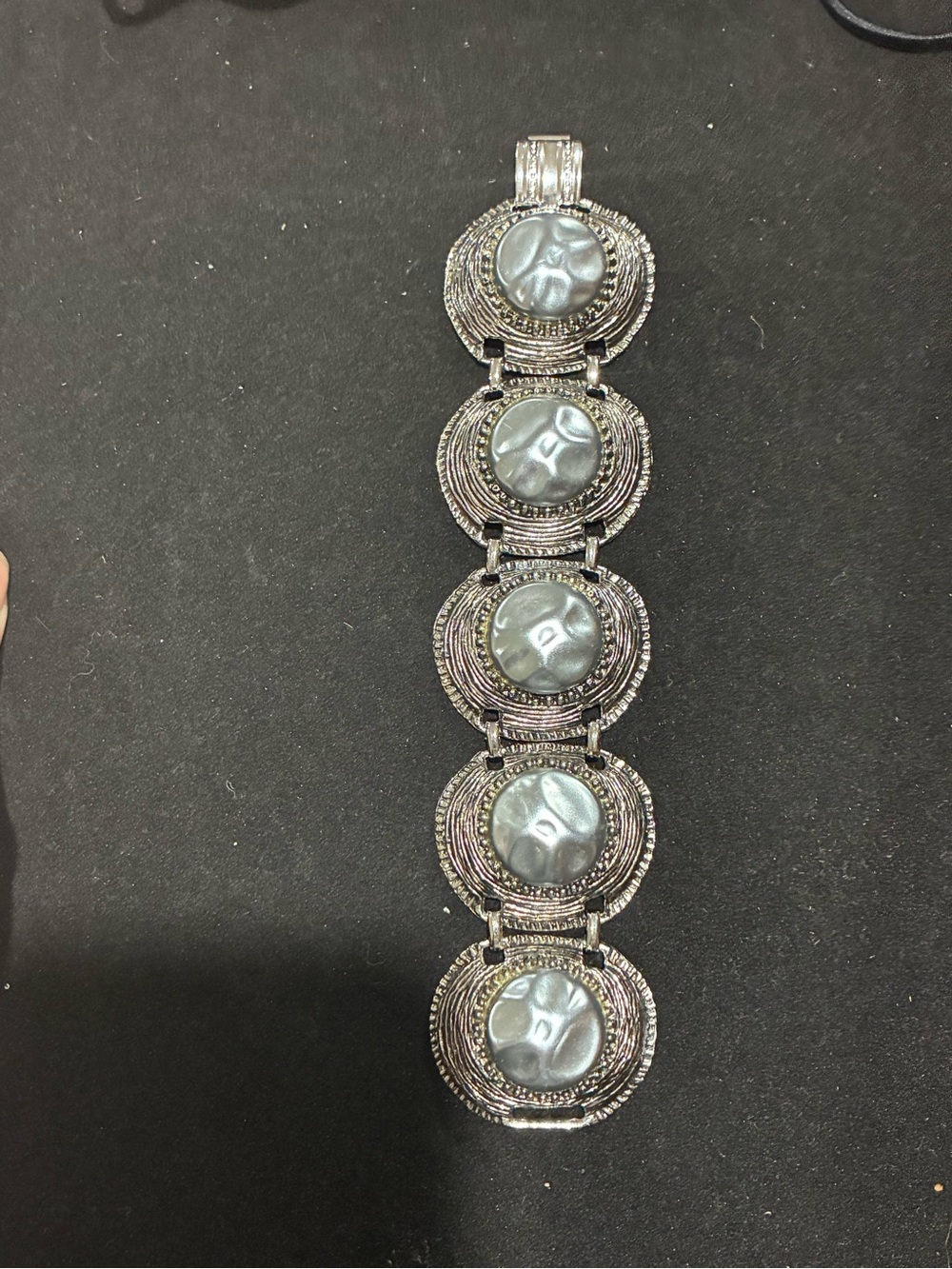 Vintage Mid Century Thermoset Panel Bracelet - Picture 2 of 6